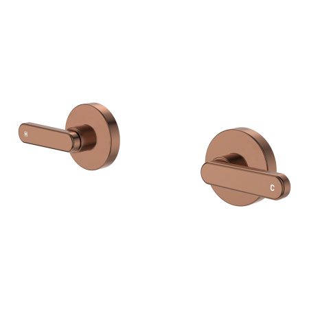 KAYA WALL TOP ASSEMBLIES, LEVER 344104CO-LF BRUSHED COPPER