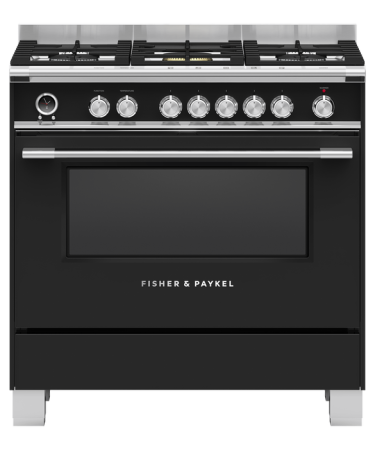 90CM SERIES 9 5 BURNER DUAL FUEL PYROLYTIC COOKER OR90SCG6B1 BLACK