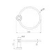 DOLCE II HAND TOWEL RING NR2080GM GUNMETAL