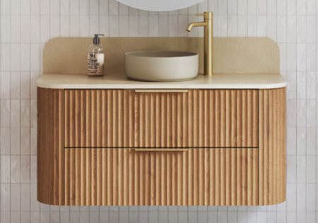 SOCOA VANITY 1200MM CENTRE BASIN SILKSURFACE TOP WALL HUNG SOC-V-1200-C-SSA-W