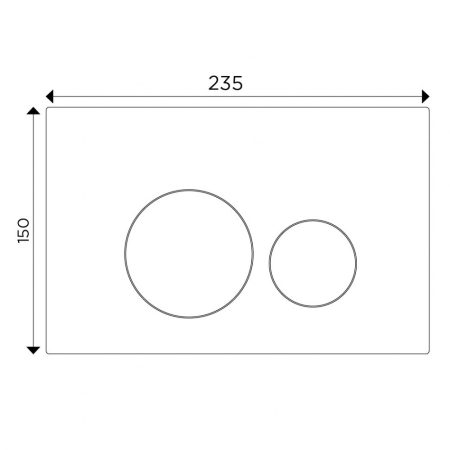 VENN DUAL FLUSH BUTTON VE04478.MW MATTE WHITE